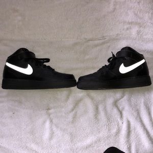 Nike Black and White Air Force 1s with box